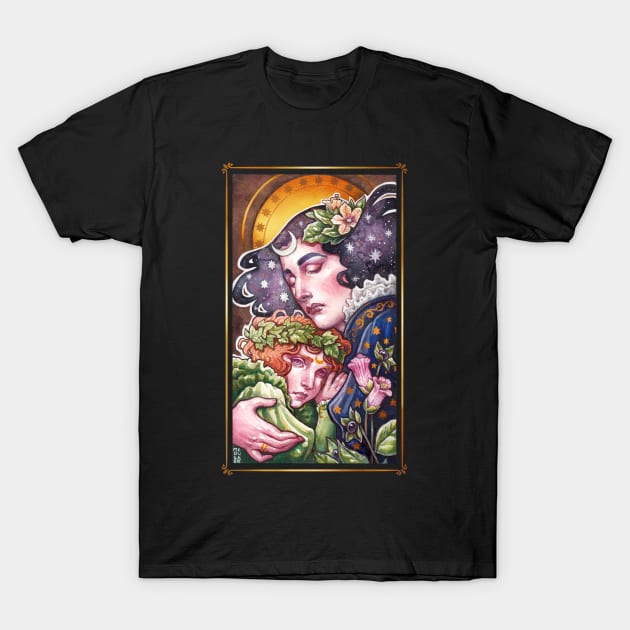 Night is the mother of Witches T-Shirt by Medusa Dollmaker